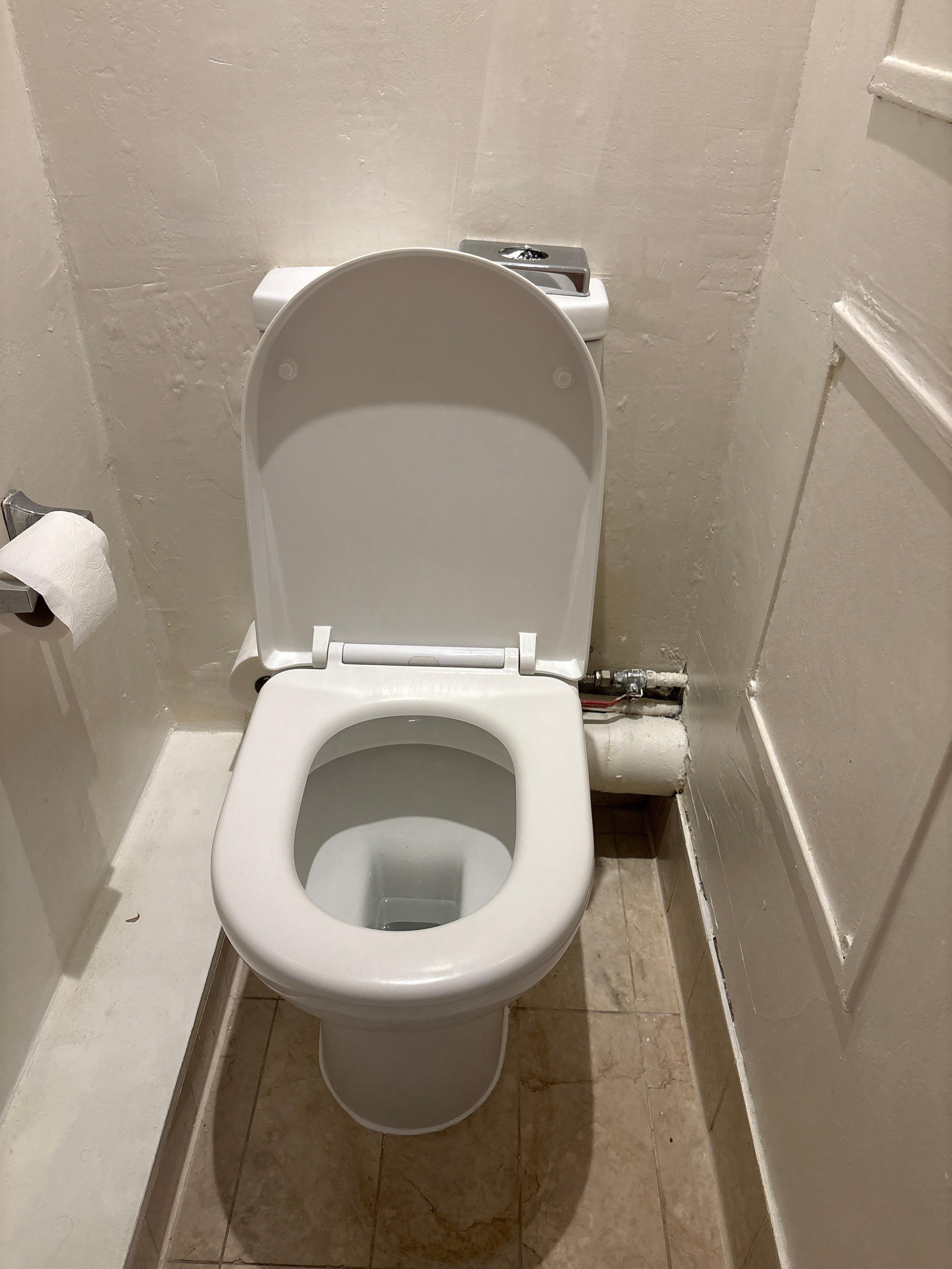 Water con tubo scarico e adduzione a vista, ogni tanto si sente scarico degli altri.