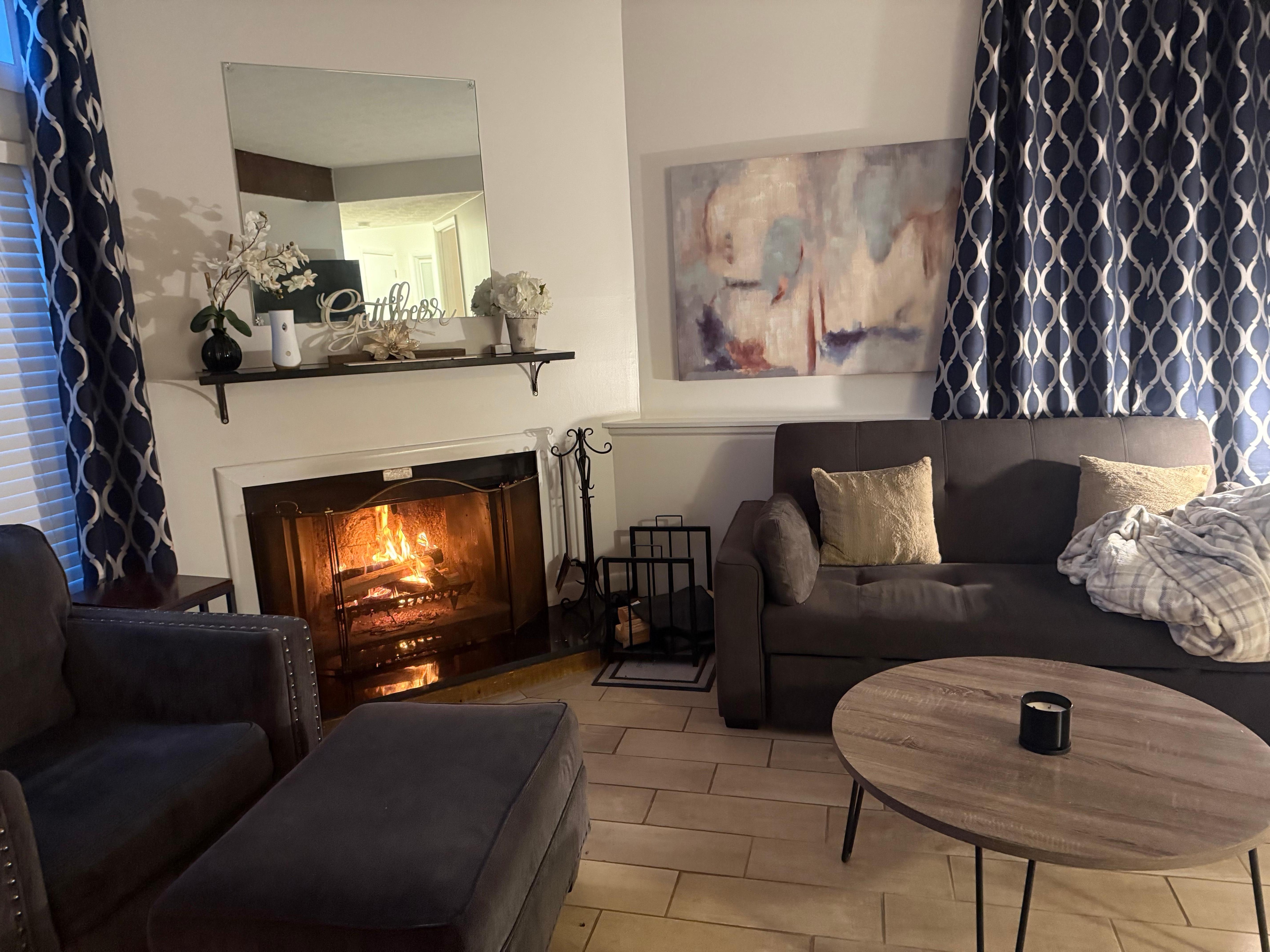 Fireplace was great!