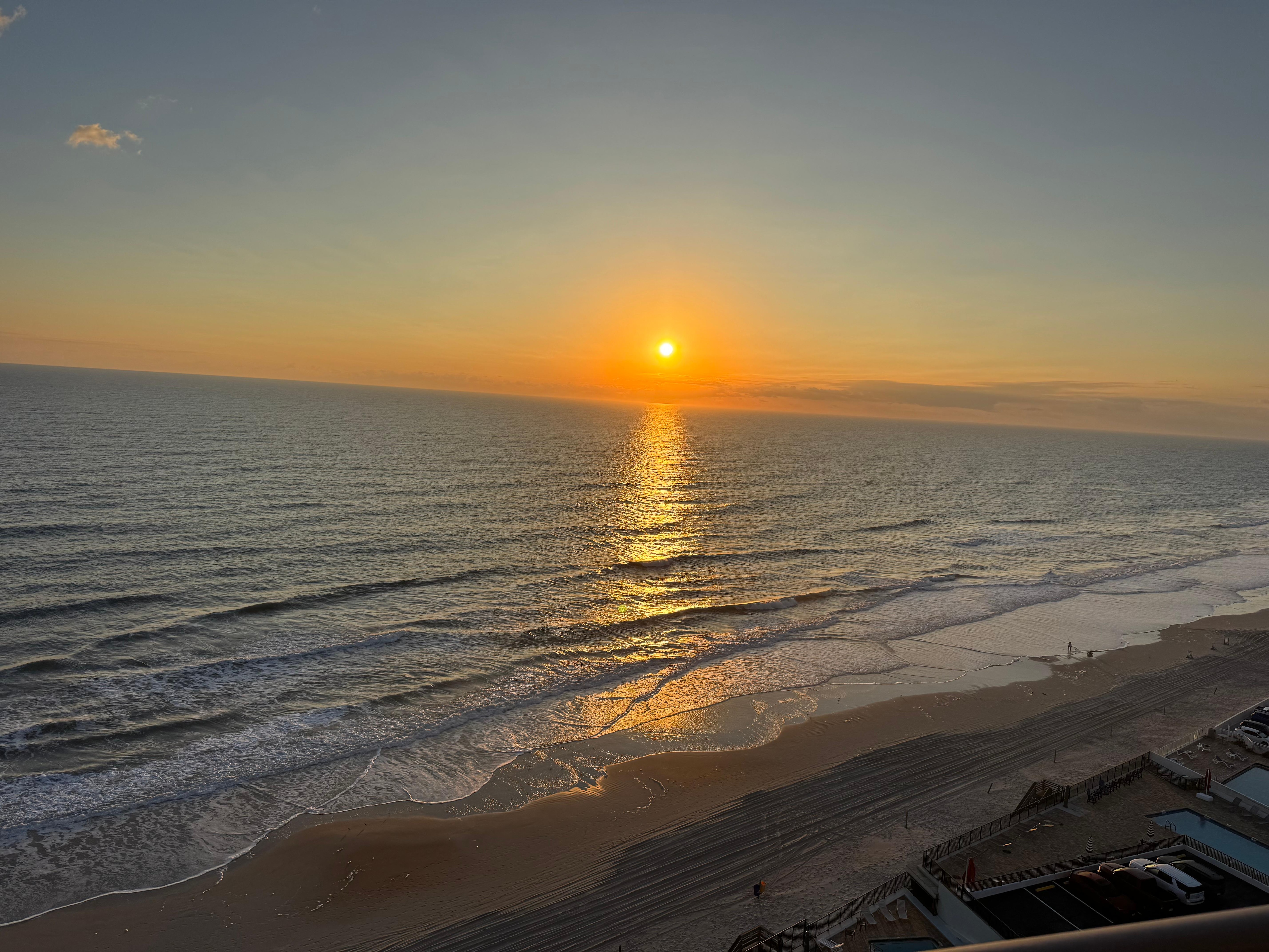 Sunrise from the balcony!  Gorgeous!