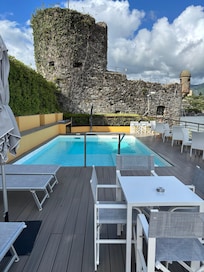 Rooftop pool area