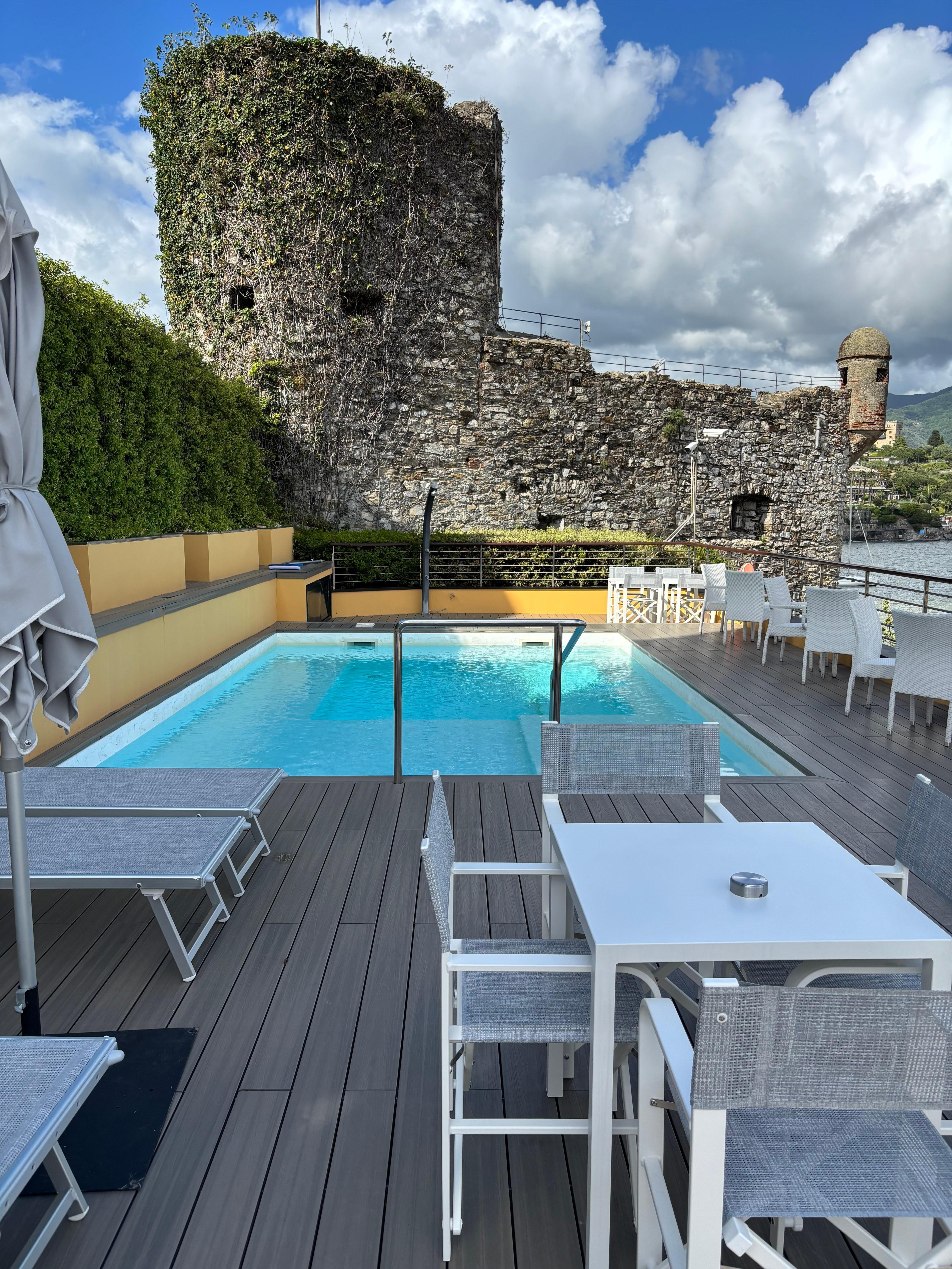 Rooftop pool area