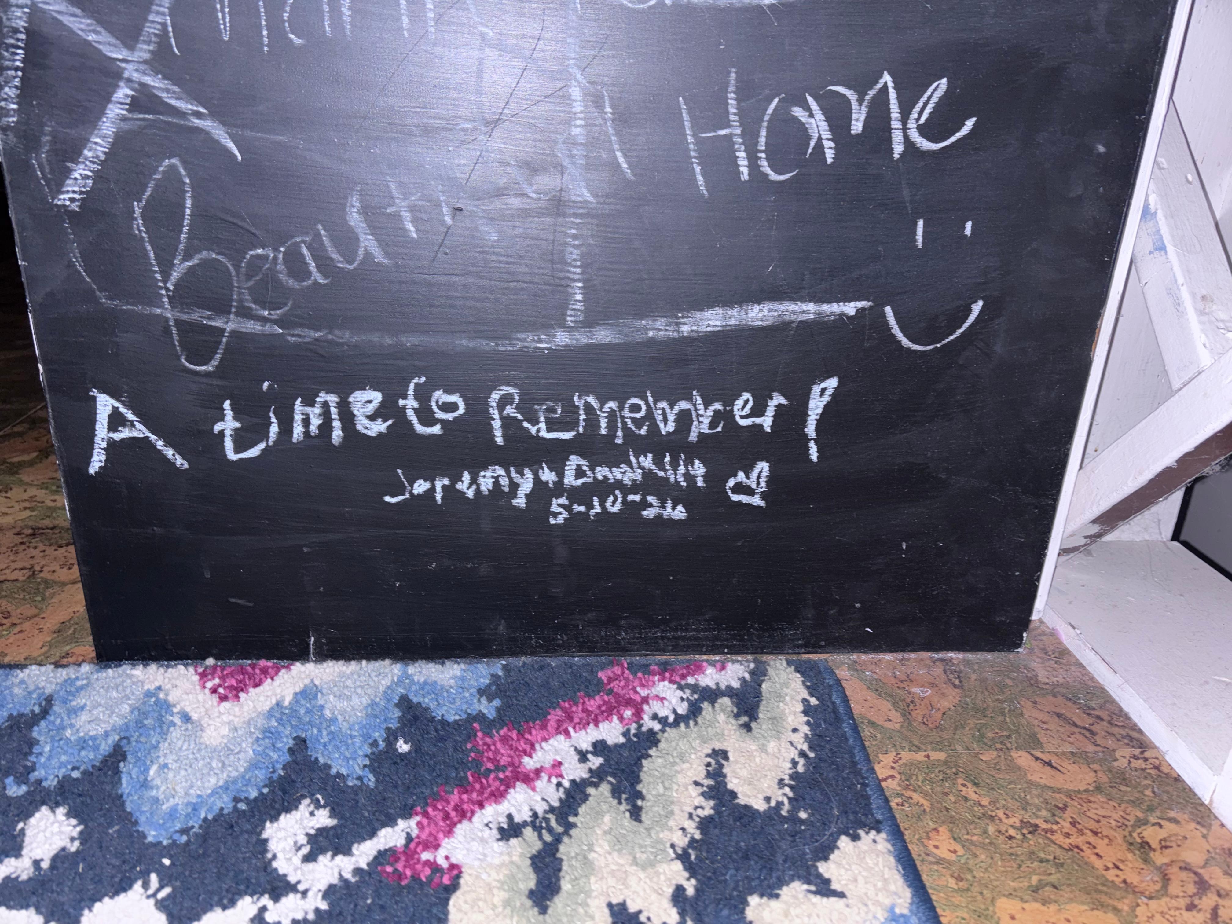 Chalk board to leave your mark 