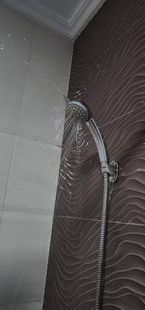 The shower head is leaking