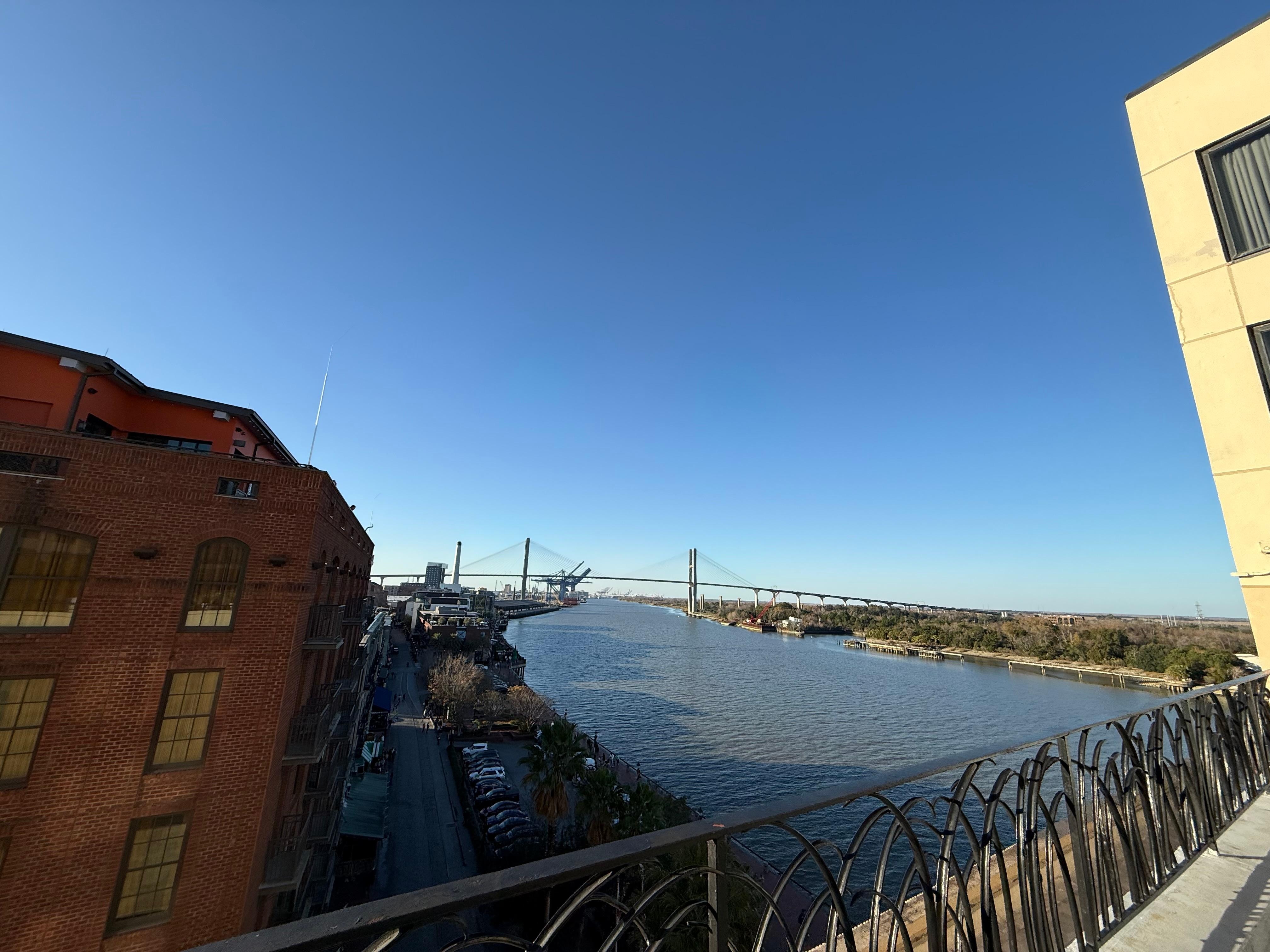 River Street and river view from terrace