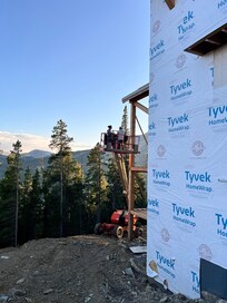 Construction happening one evening close to 8pm