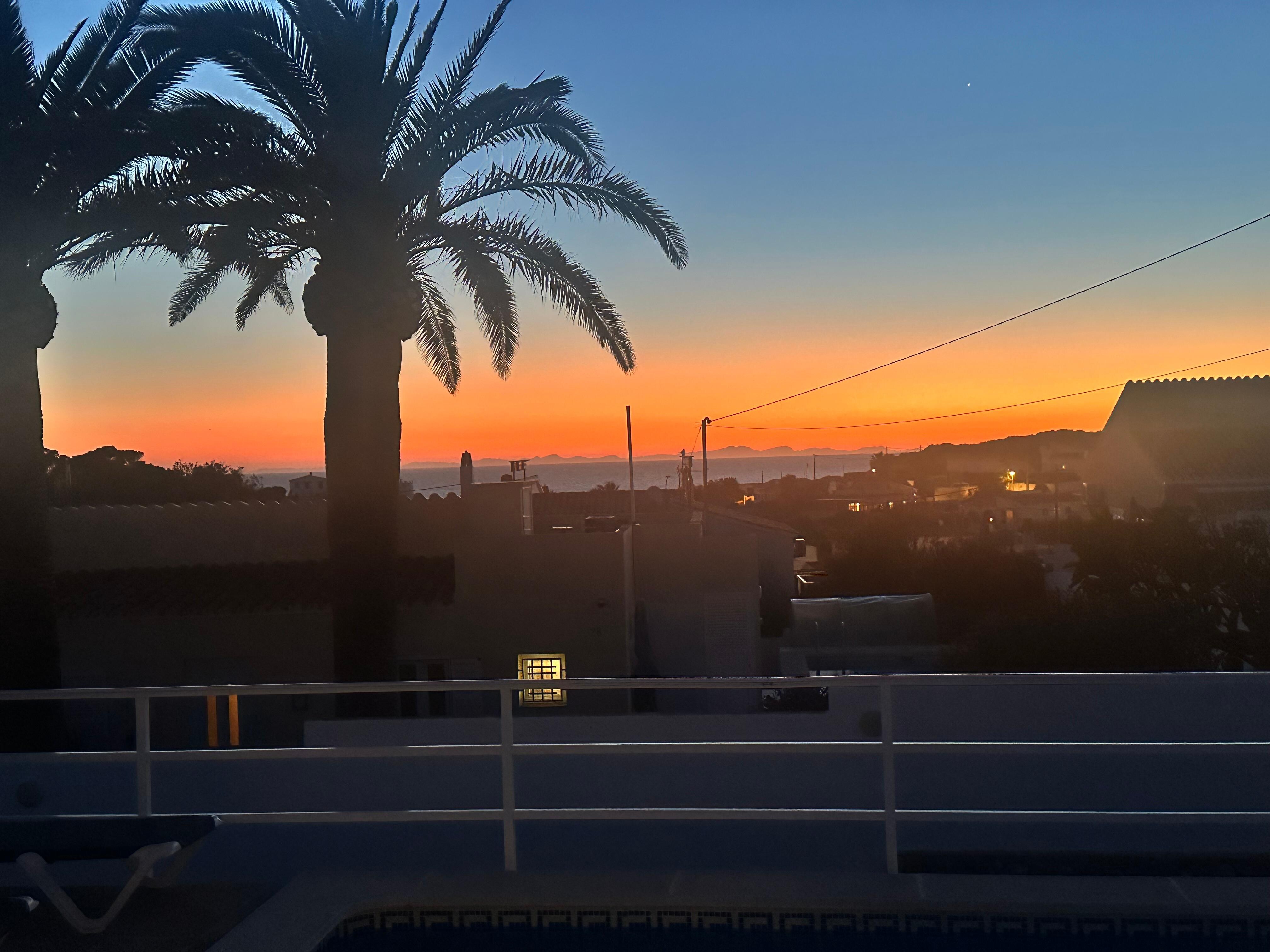 Sunset from the terrace.