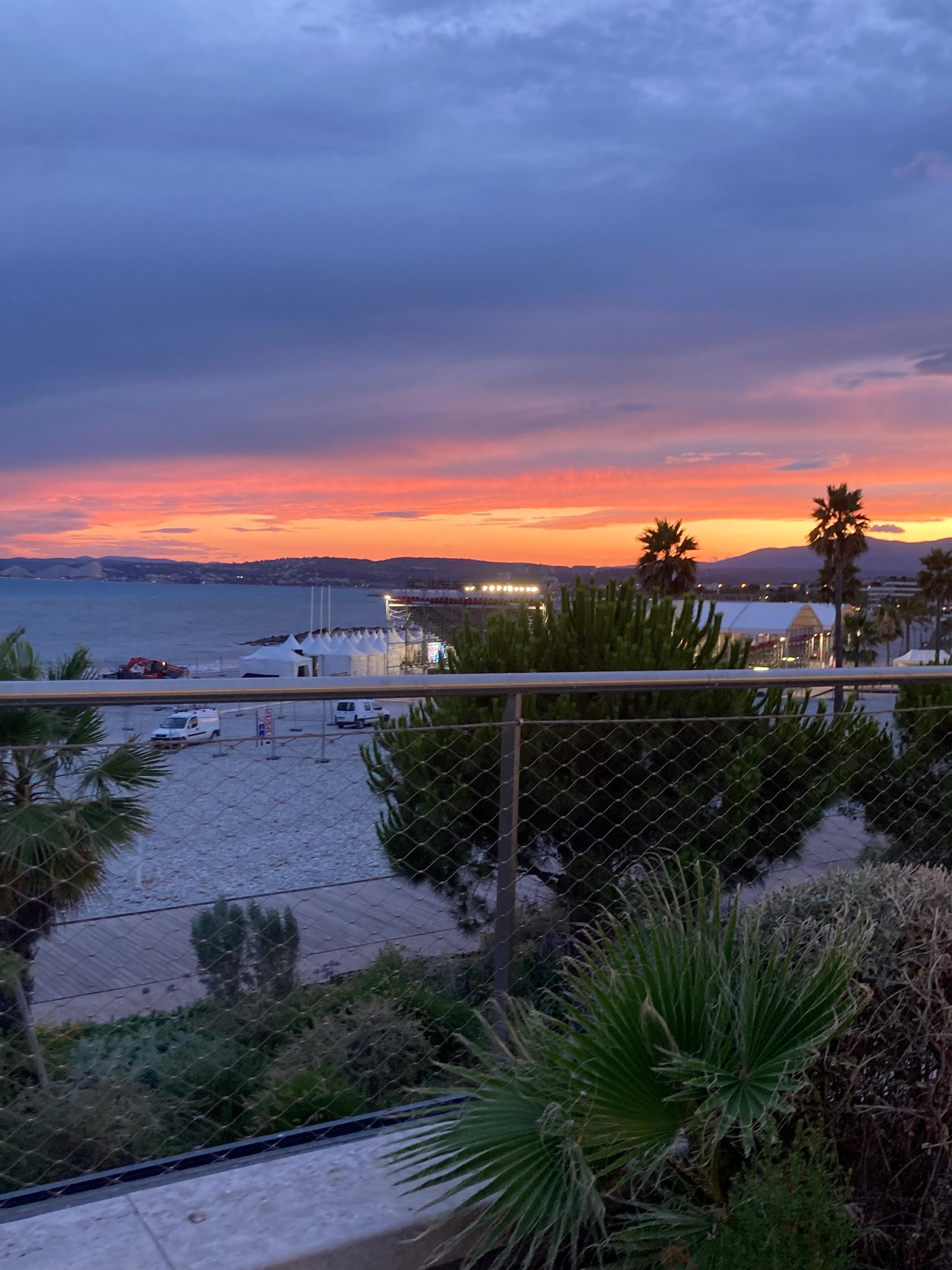 Sunset View over beach from mall (outside 5guys)