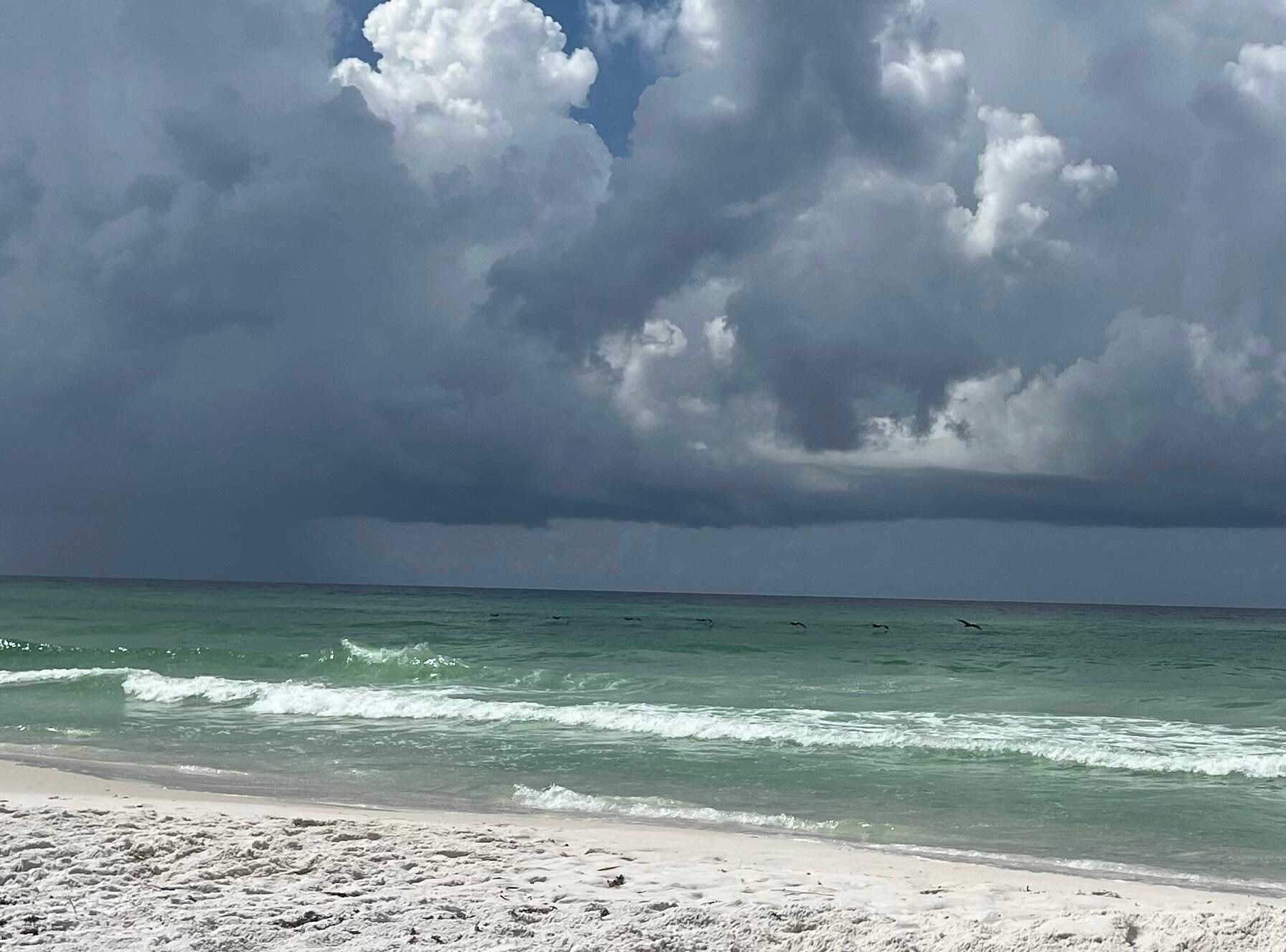 Ominous rain clouds. We had a lot of rain but it always moved out as quickly as it arrived.