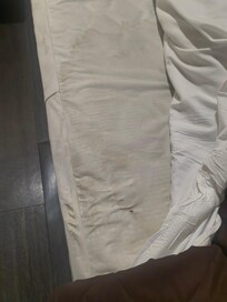 Second picture the same Chanel look like blood things dirt whatever