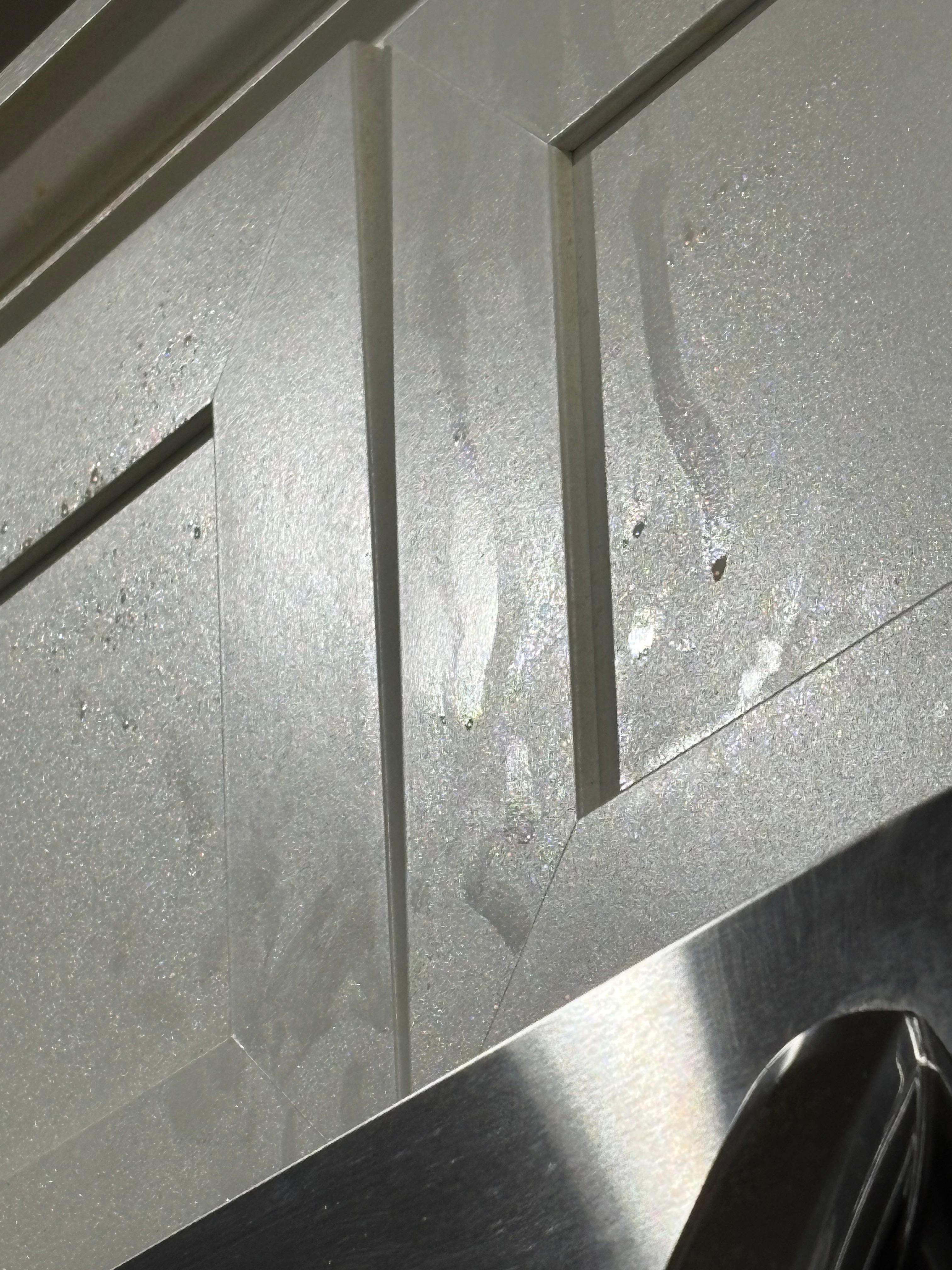 Kitchen cabinets condition when we arrived