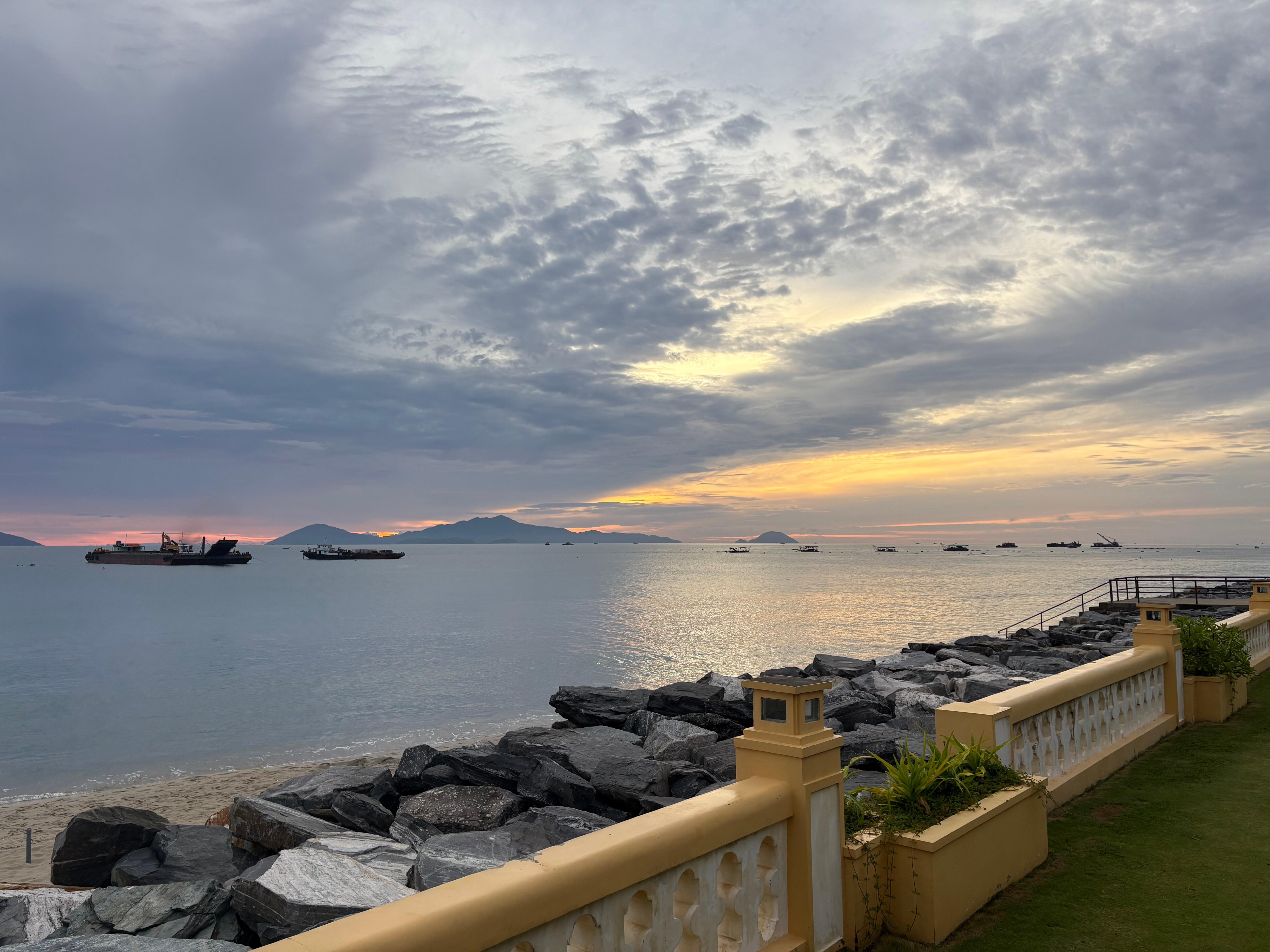 Sunrise from our villa 