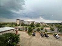 View out of hotel room window