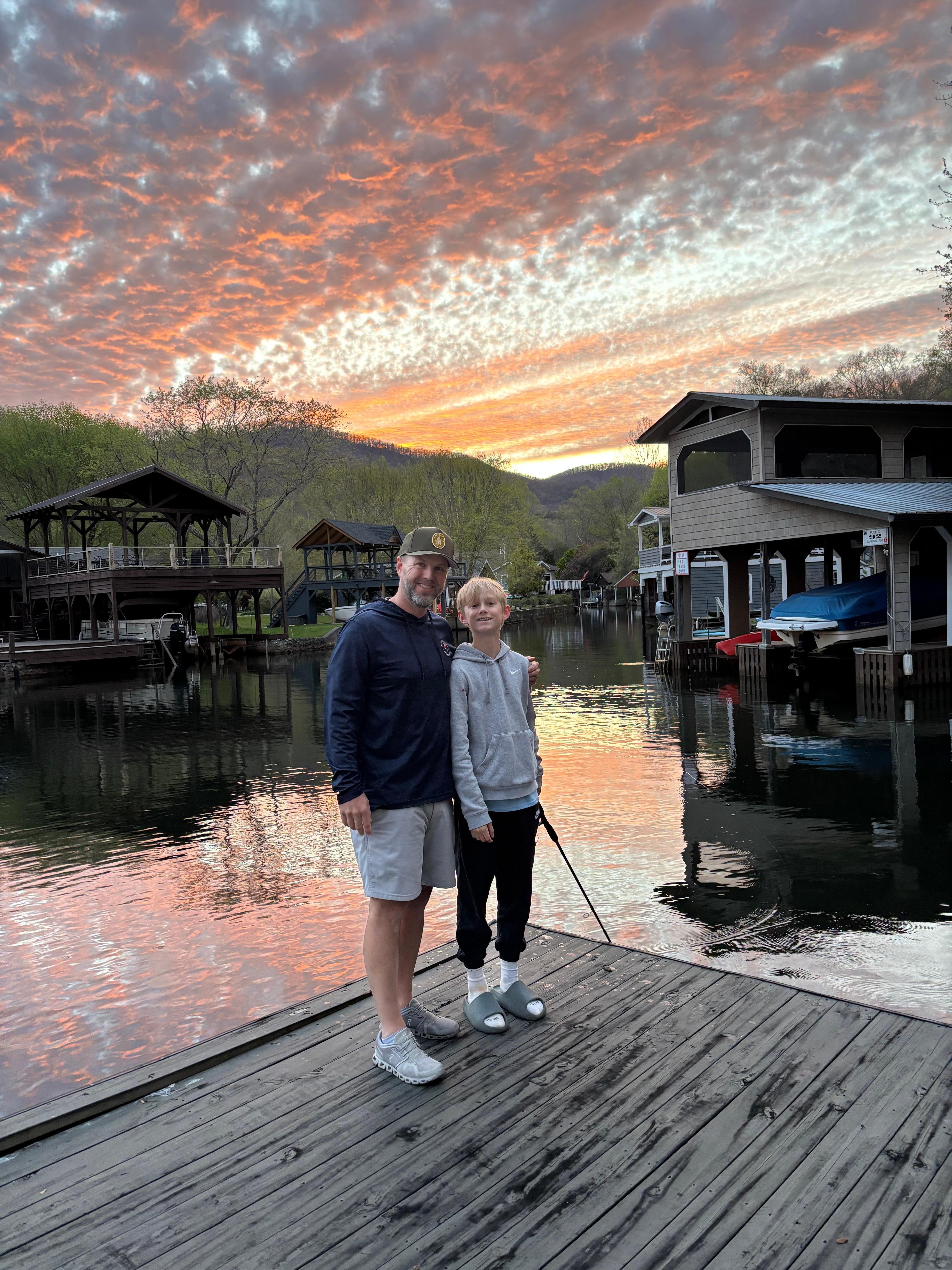 Fishing from the dock