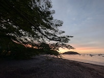 Sunset on the beach.