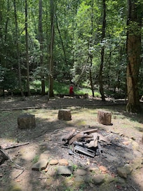 Large fire pit area