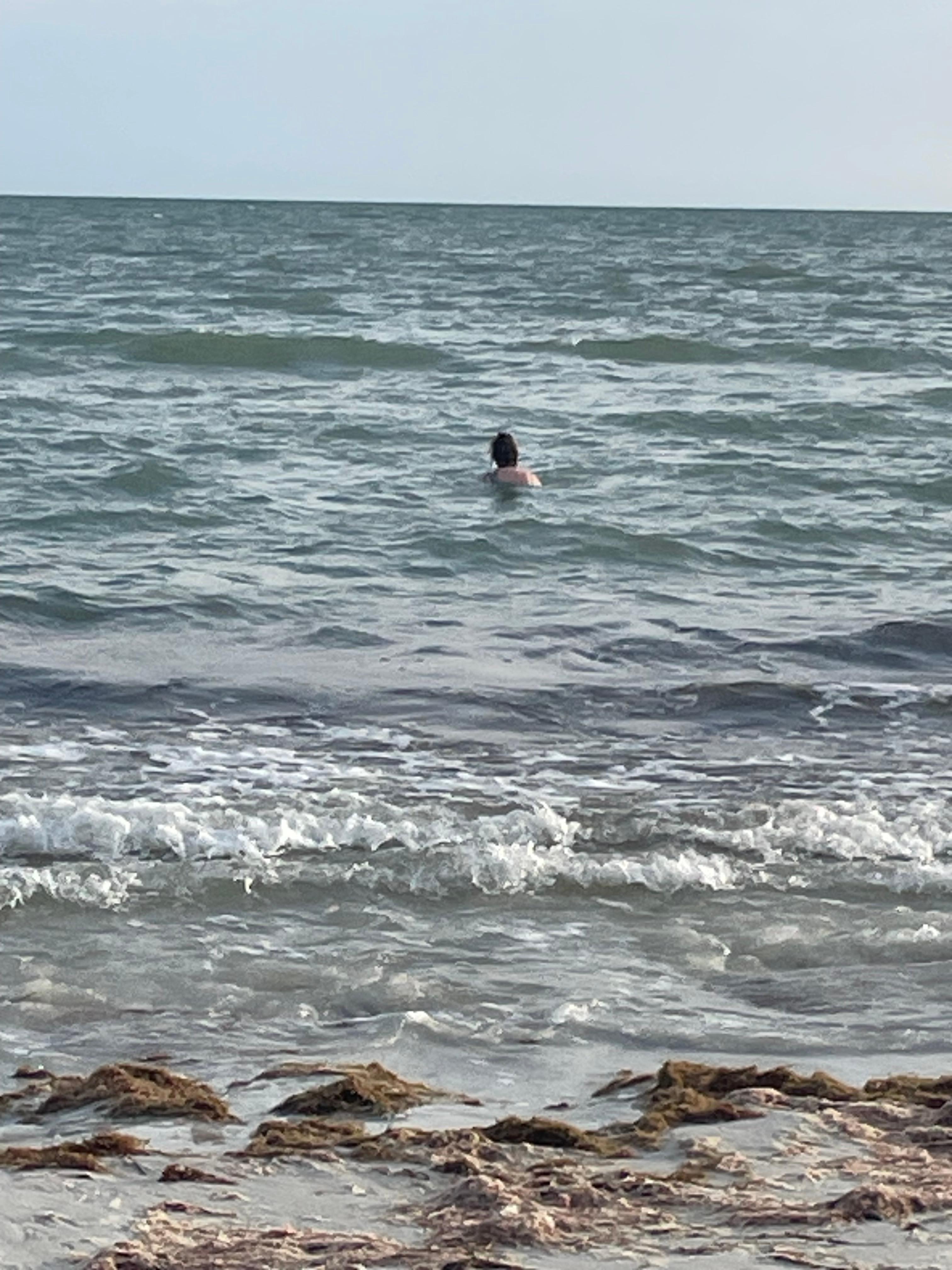 Beach waters so close to the place