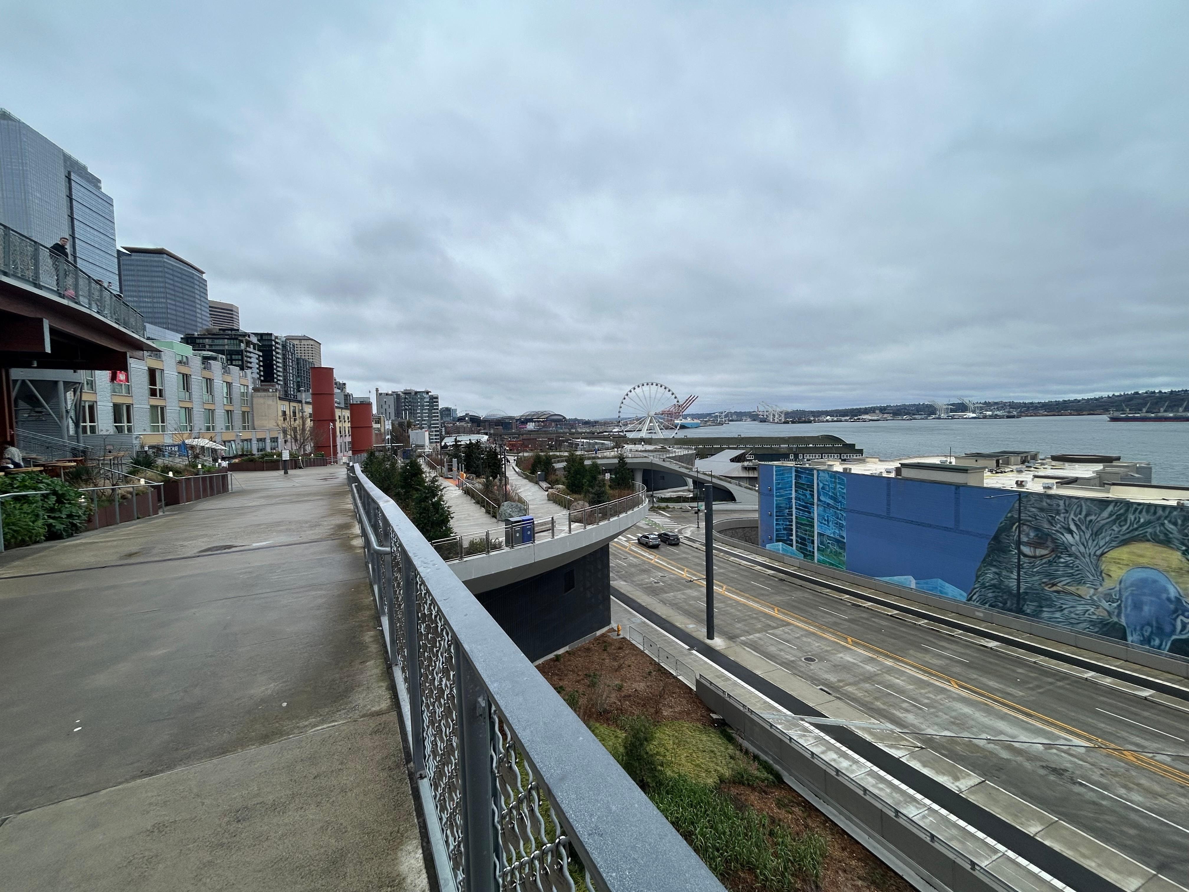 The blue building is the condo! Photo taken from Honest Biscuits. 