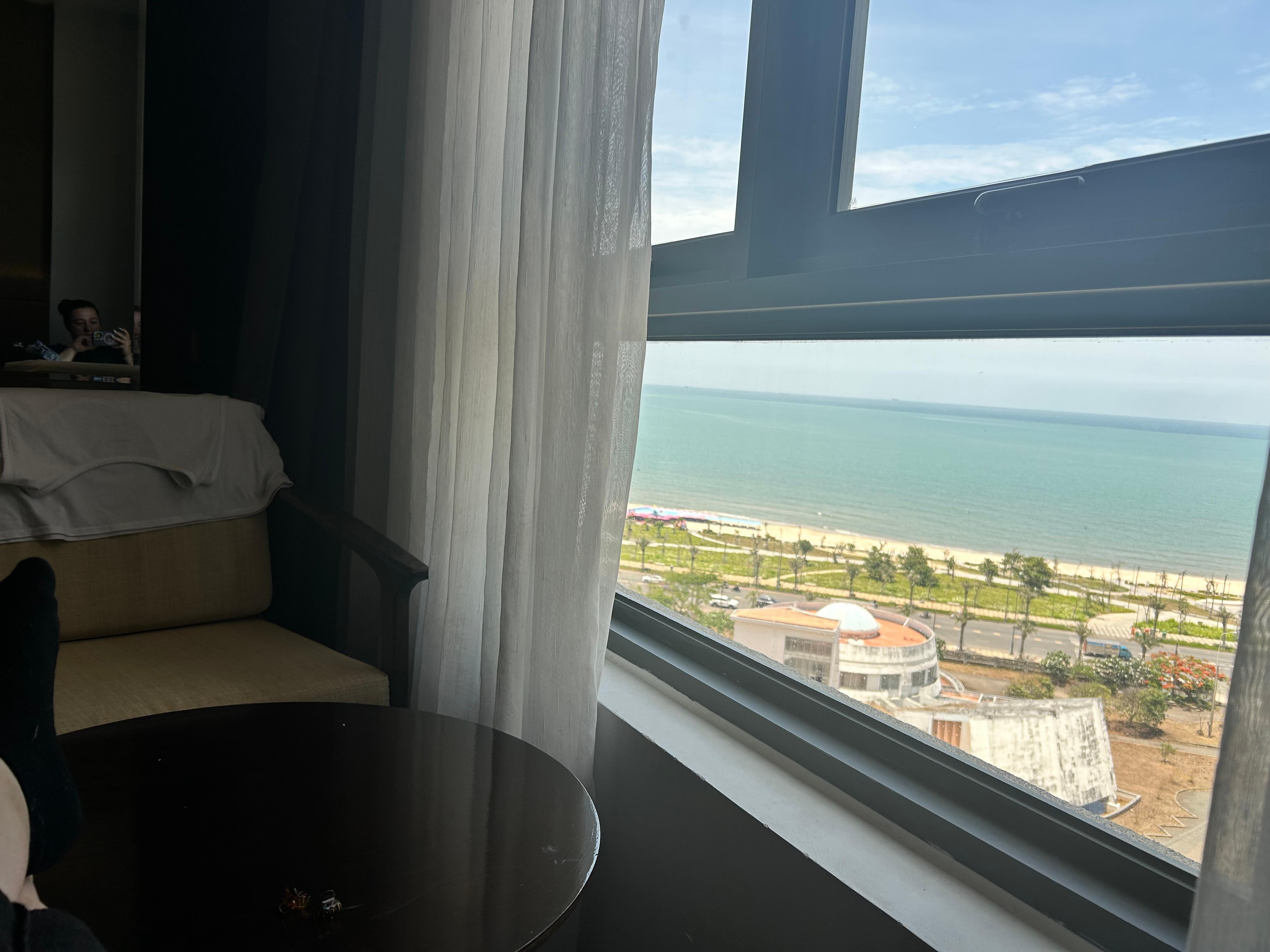 Beach view from the hotel room 