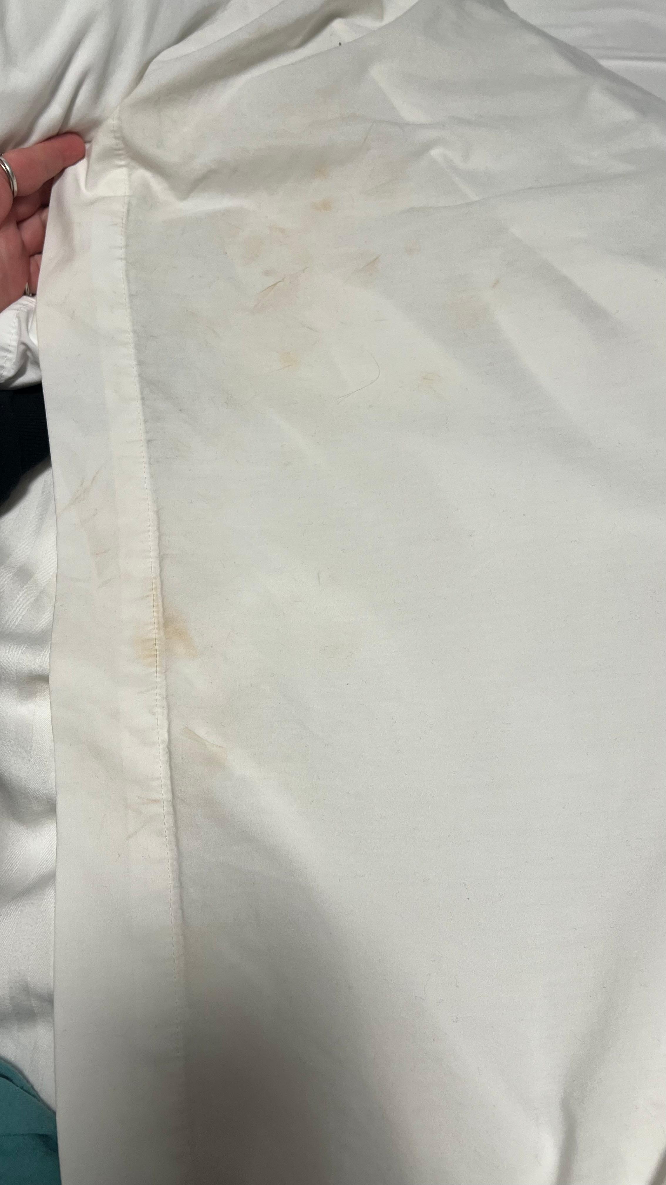 Makeup on the sheets (I don’t wear makeup).