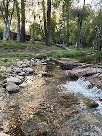 Creek behind the cabins