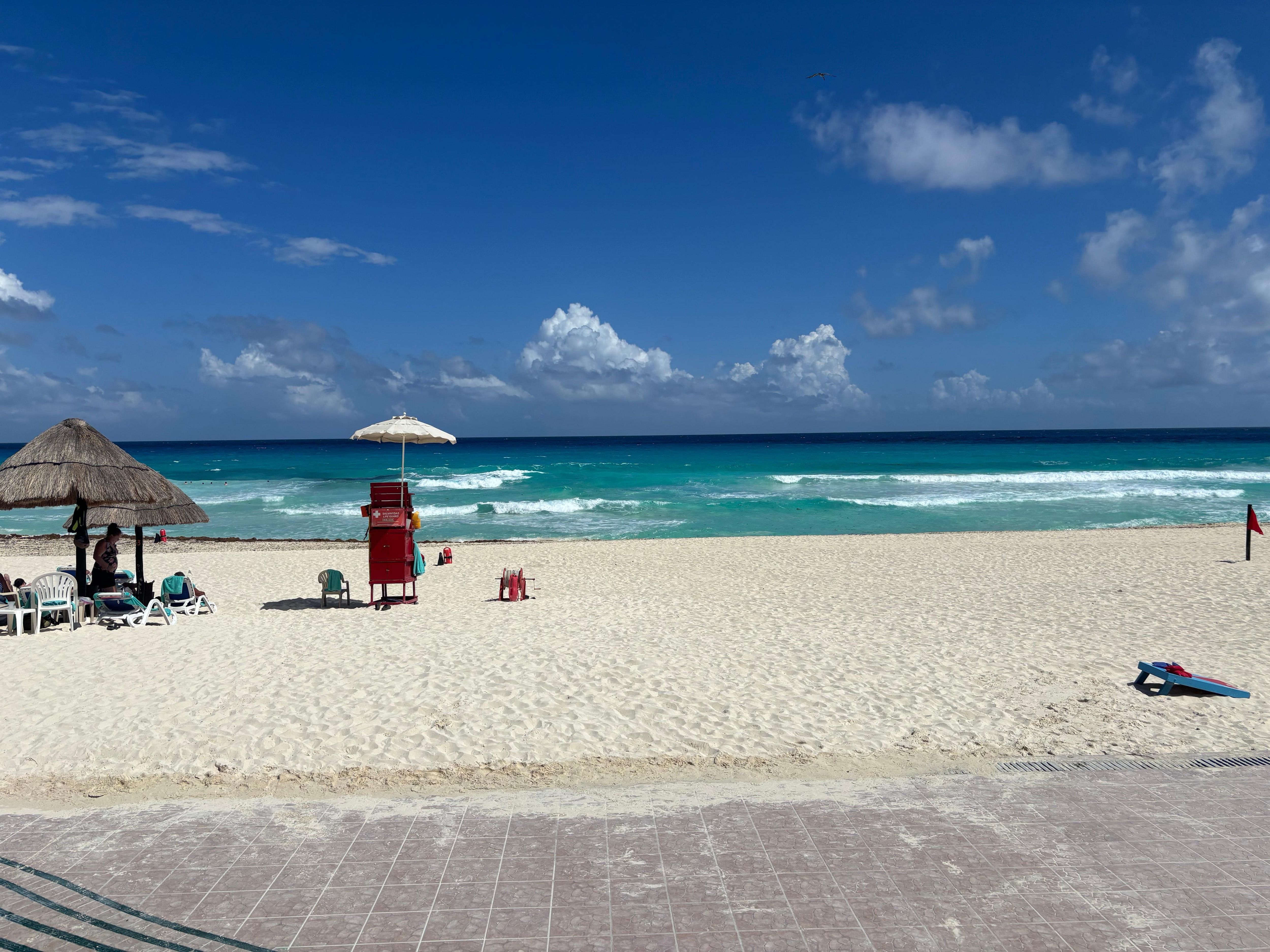 View from jacuzzi at “loud” pool. 