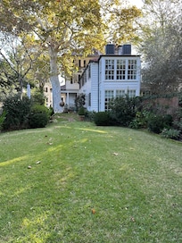 Back yard looking towards vrbo on 2nd floor