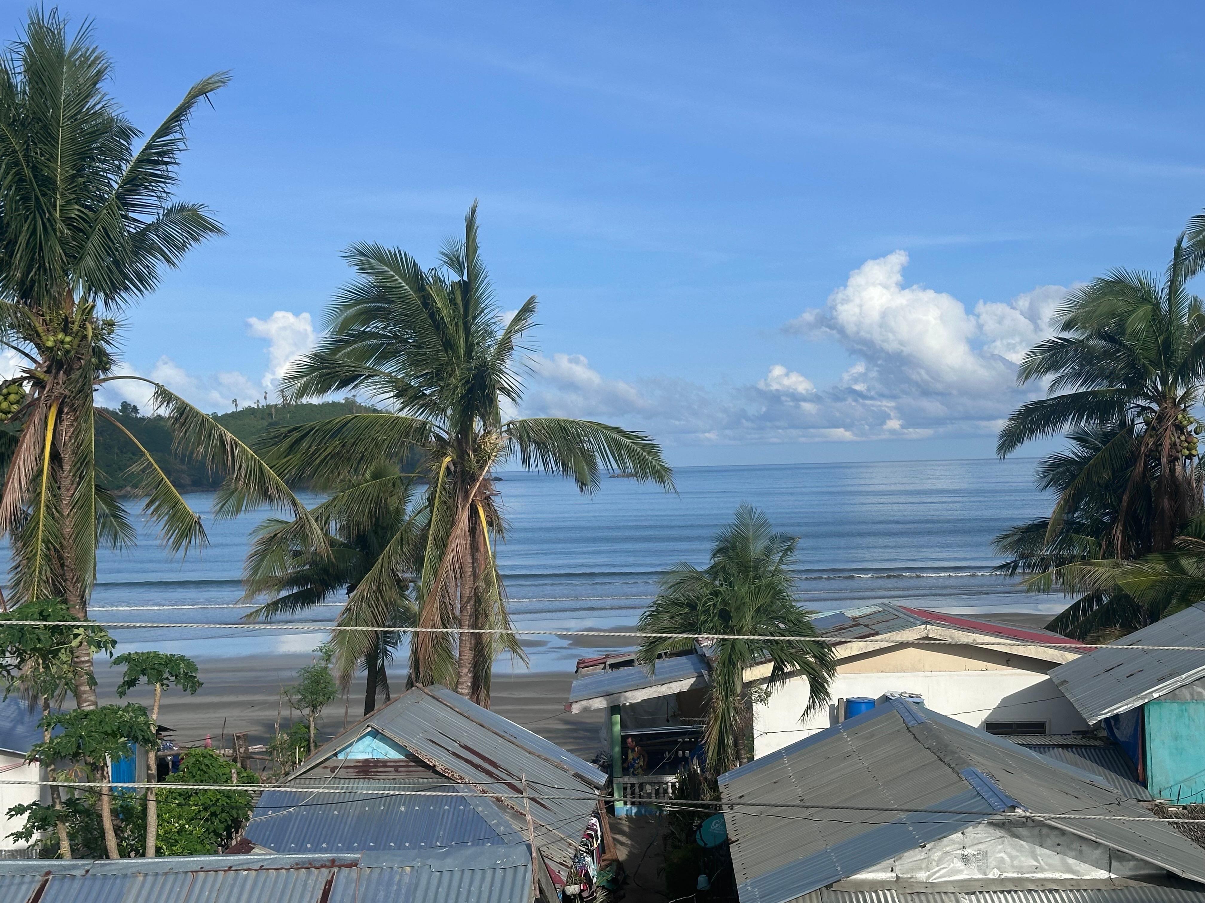 View from rooftop terrace where breakfast is served.