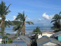 View from rooftop terrace where breakfast is served.