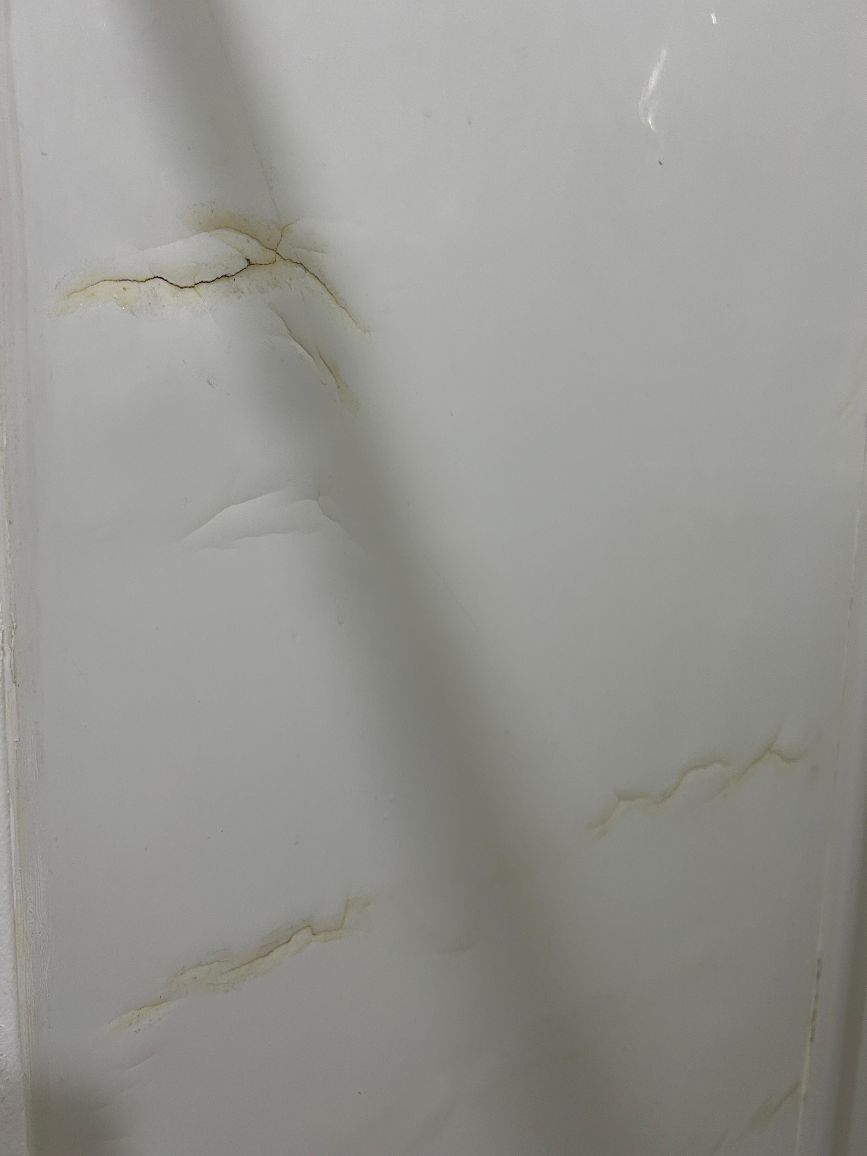 Gashes in shower