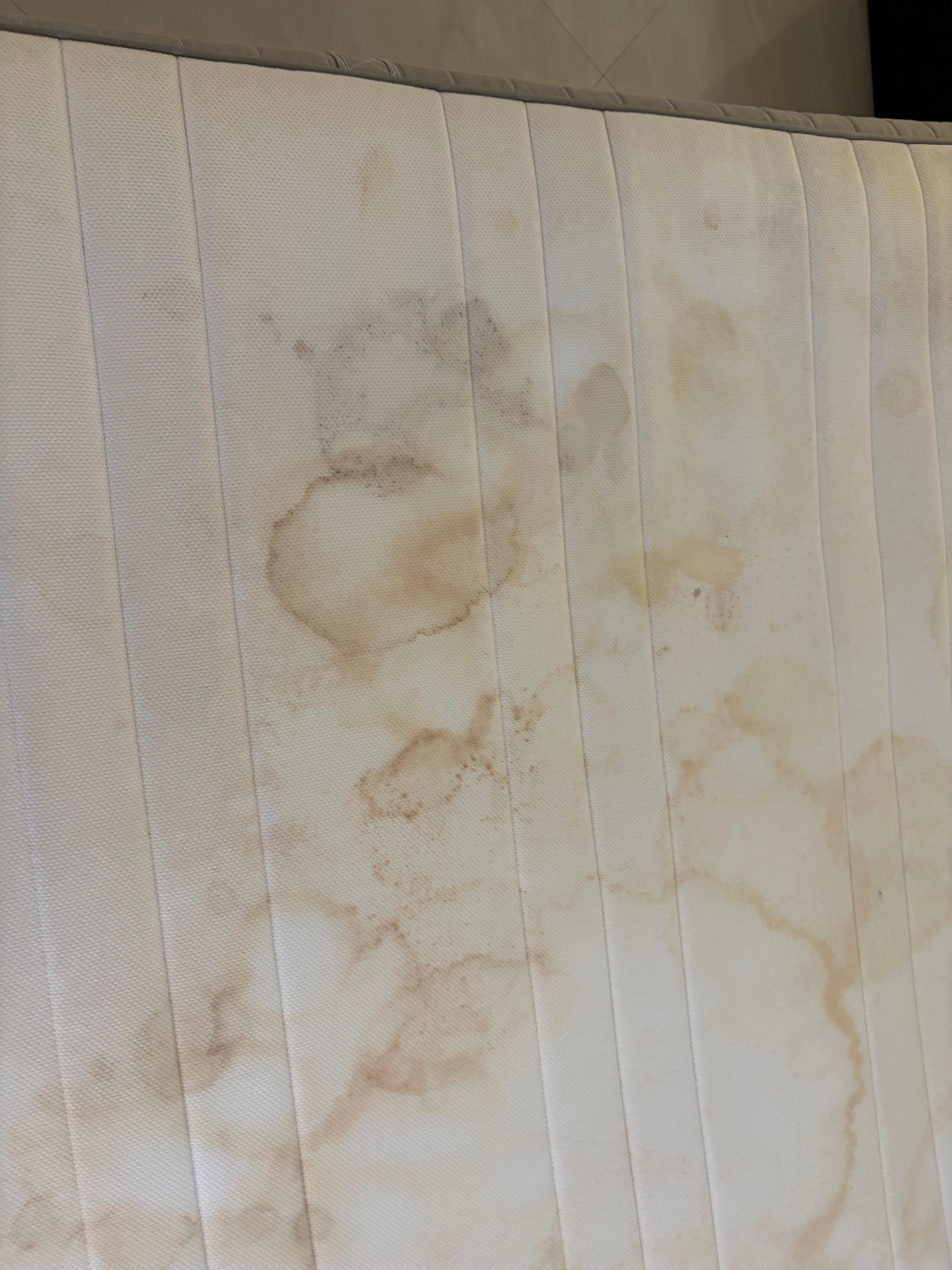 Mattress, what we found when we stripped the bed 