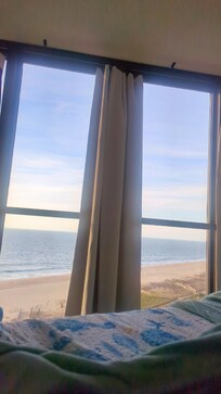 View from the bed in the master bedroom