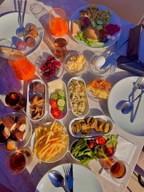 Early morning breakfast buffet