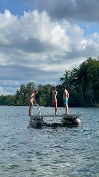 Floating dock, kids loved it