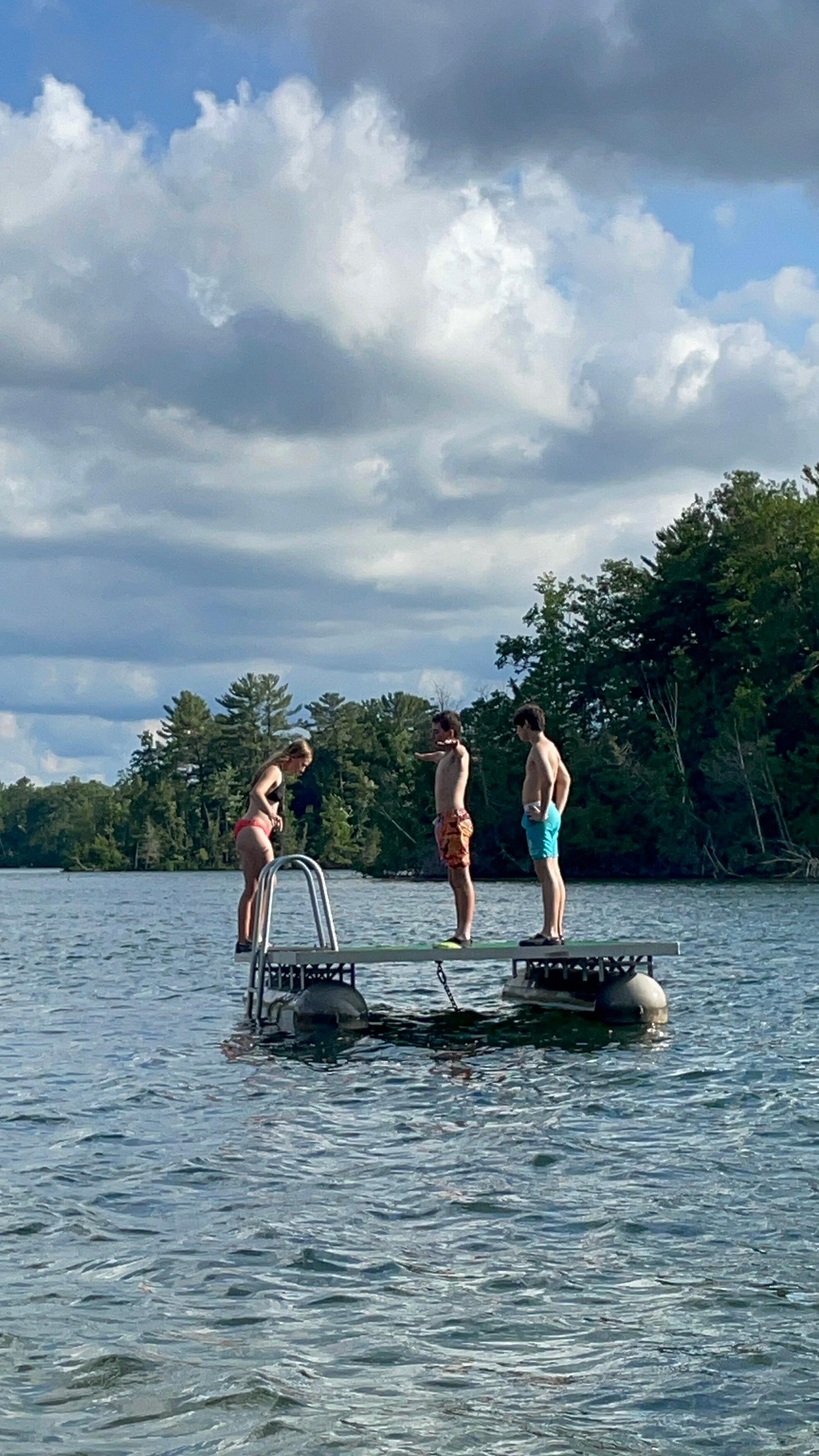 Floating dock, kids loved it
