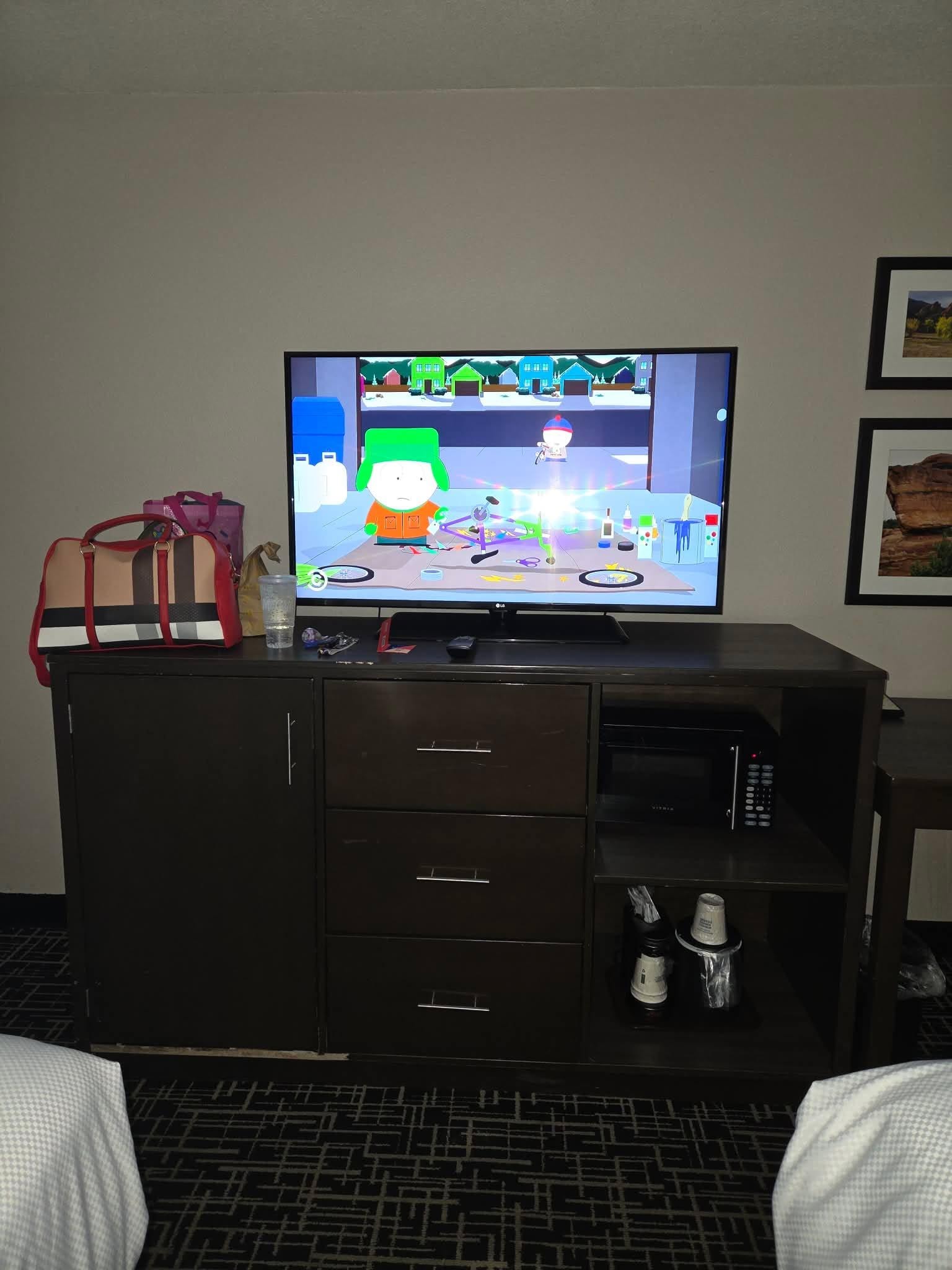 TV, Microwave, Fridge, Coffee