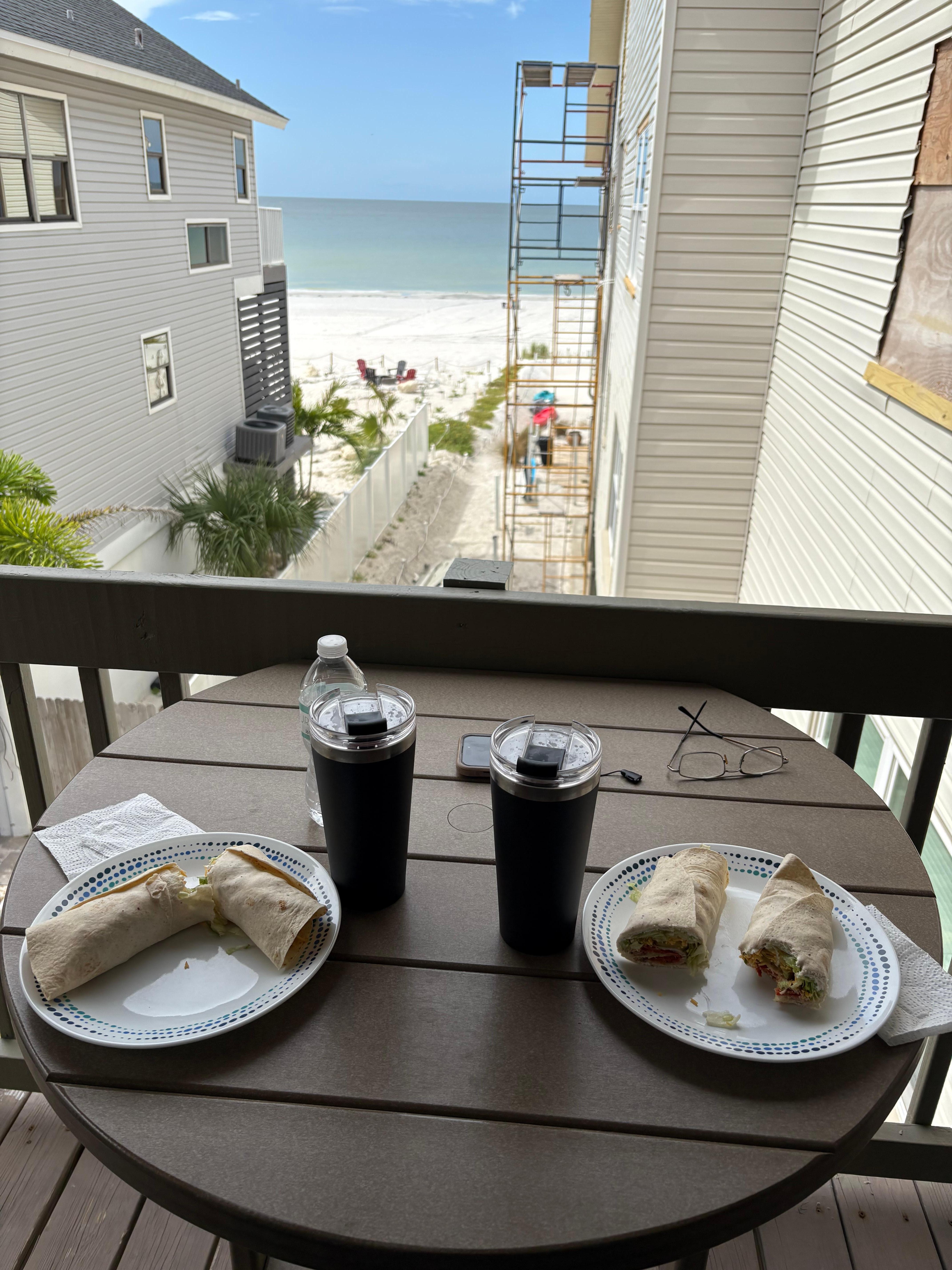 Ocean view from the deck, we loved having our breakfast and lunch here.