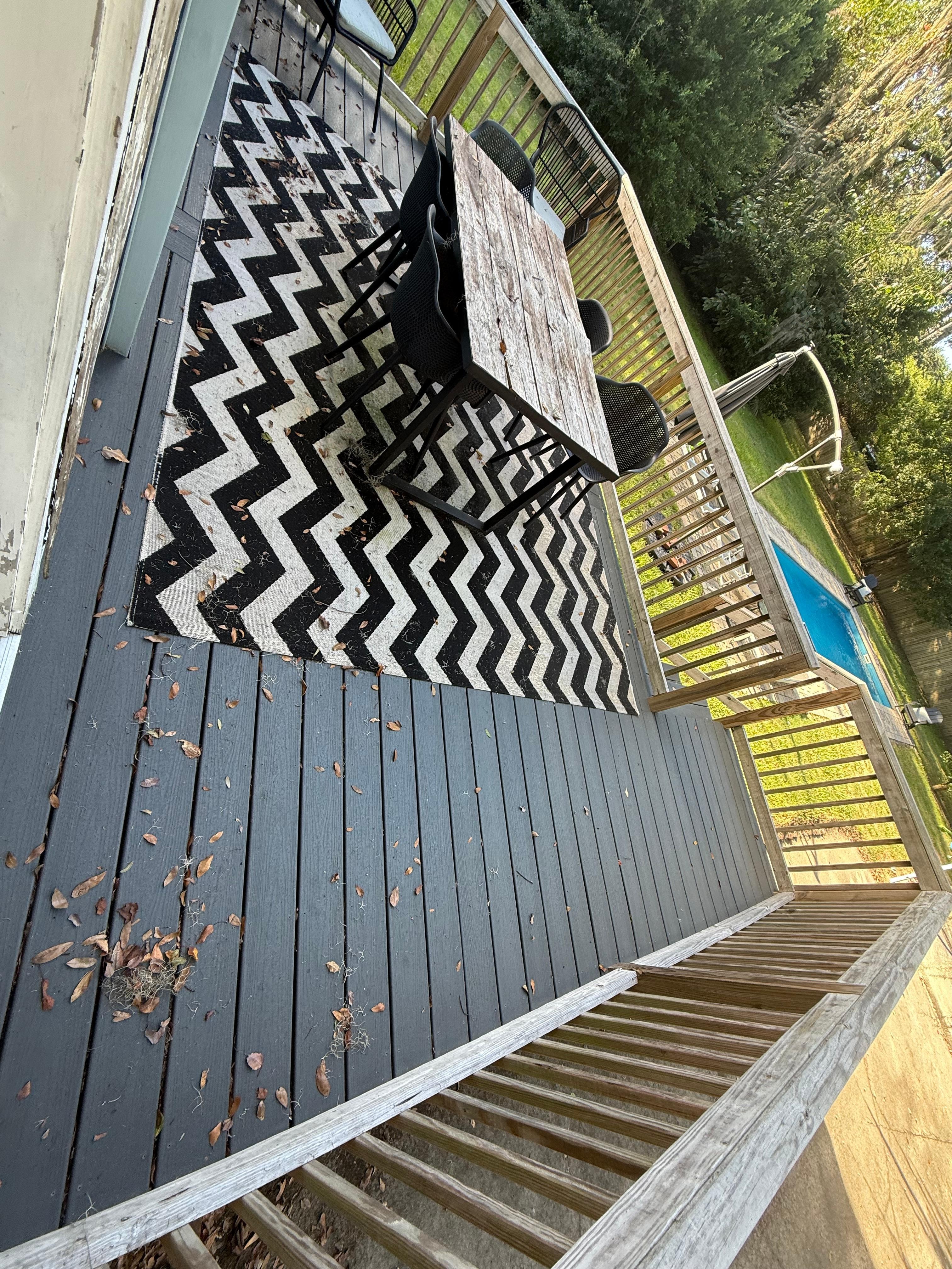 Back porch needed to be blown