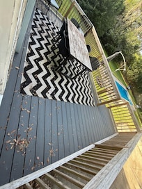 Back porch needed to be blown