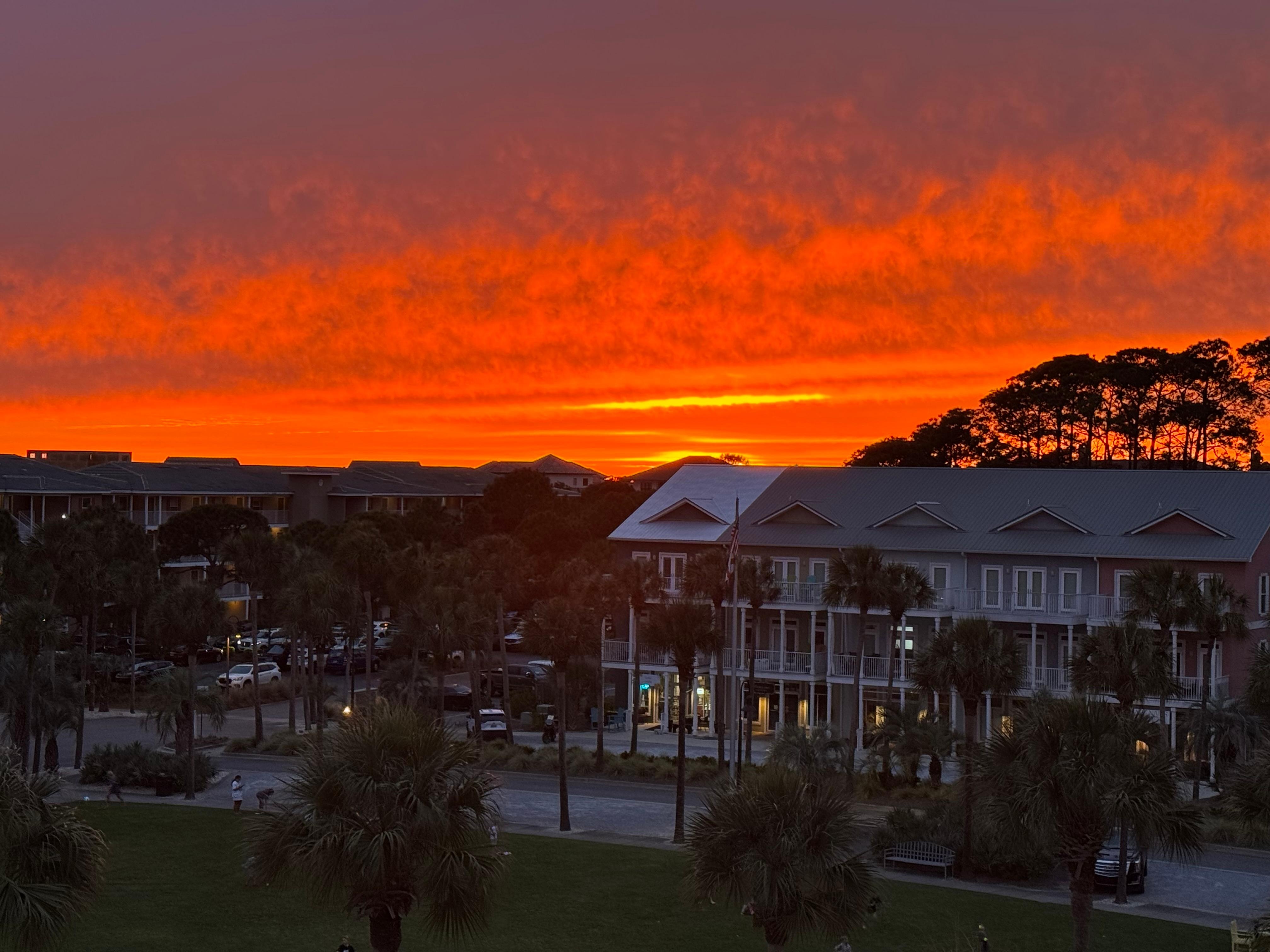 Sunset view from the back patio