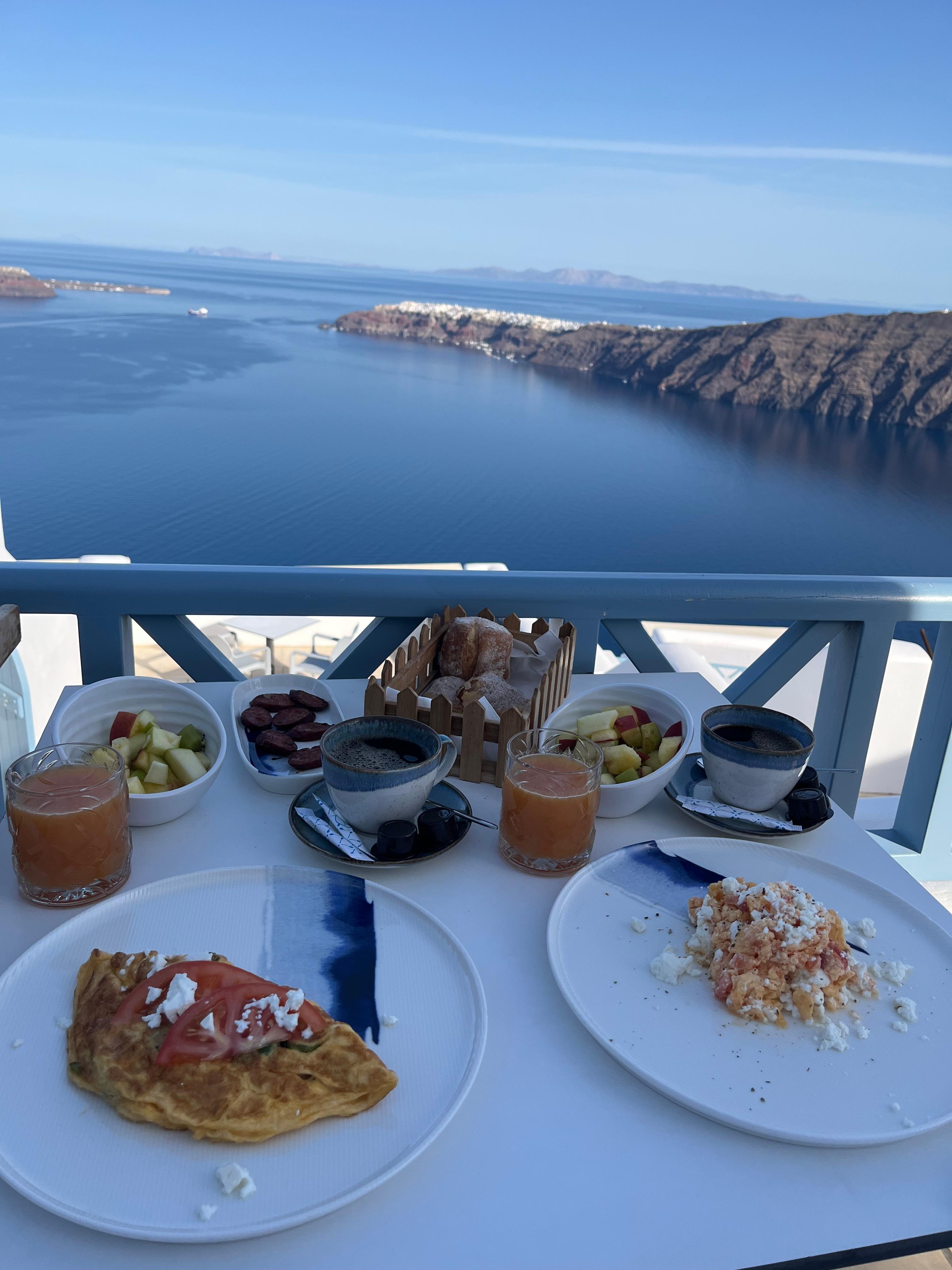 You order breakfast the night before and they bring it to your room! Delicious! 