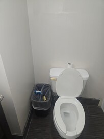This was all the toilet paper we got, and this toilet was loose.