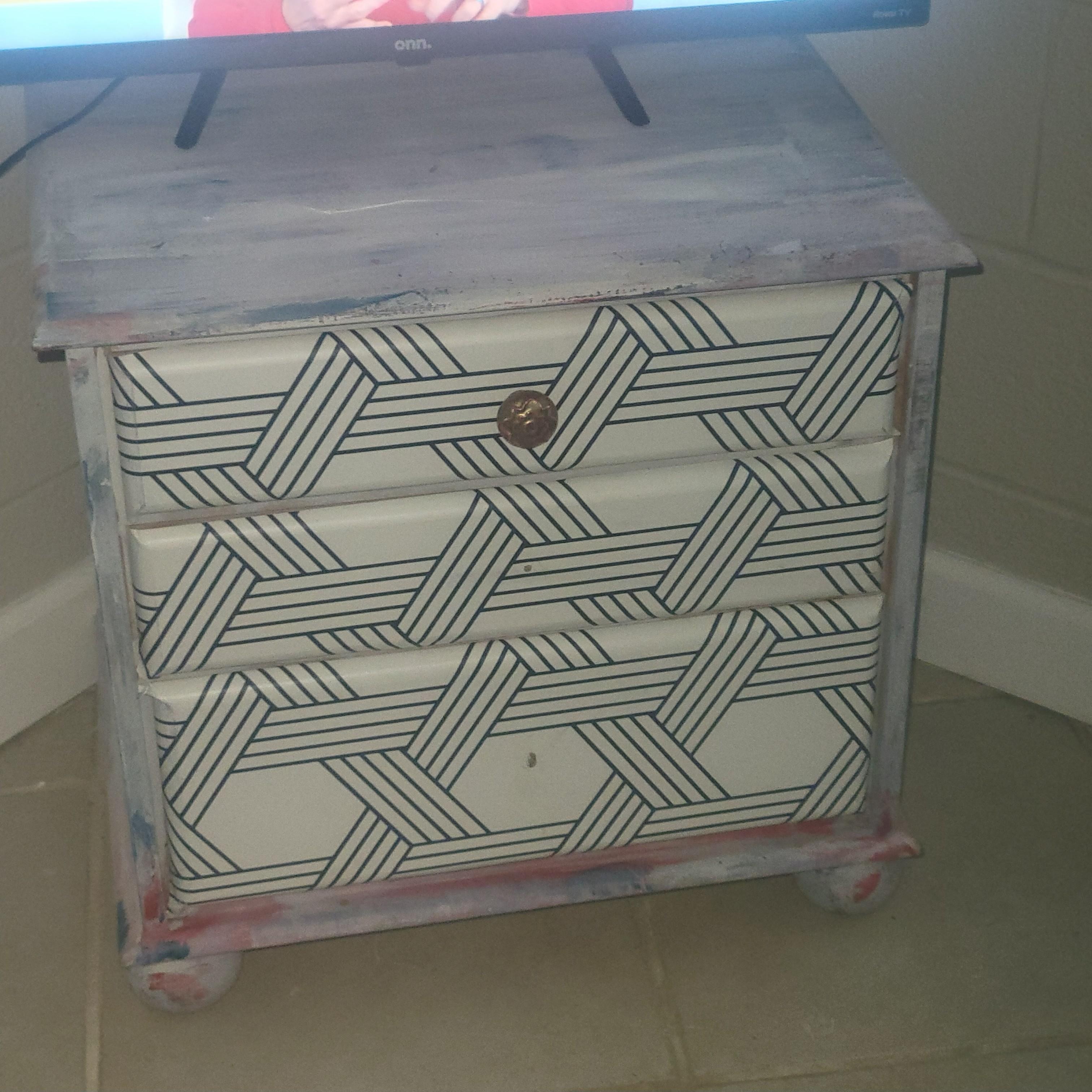 tv stand.  Nothing from the pictures are the same in unit.  Even the pics on vrbo aren't the same with various pieces of changing furniture. 