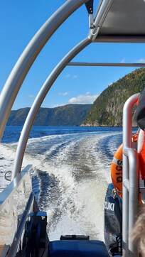 Aventure Saguenay zodiac tour of the fjord