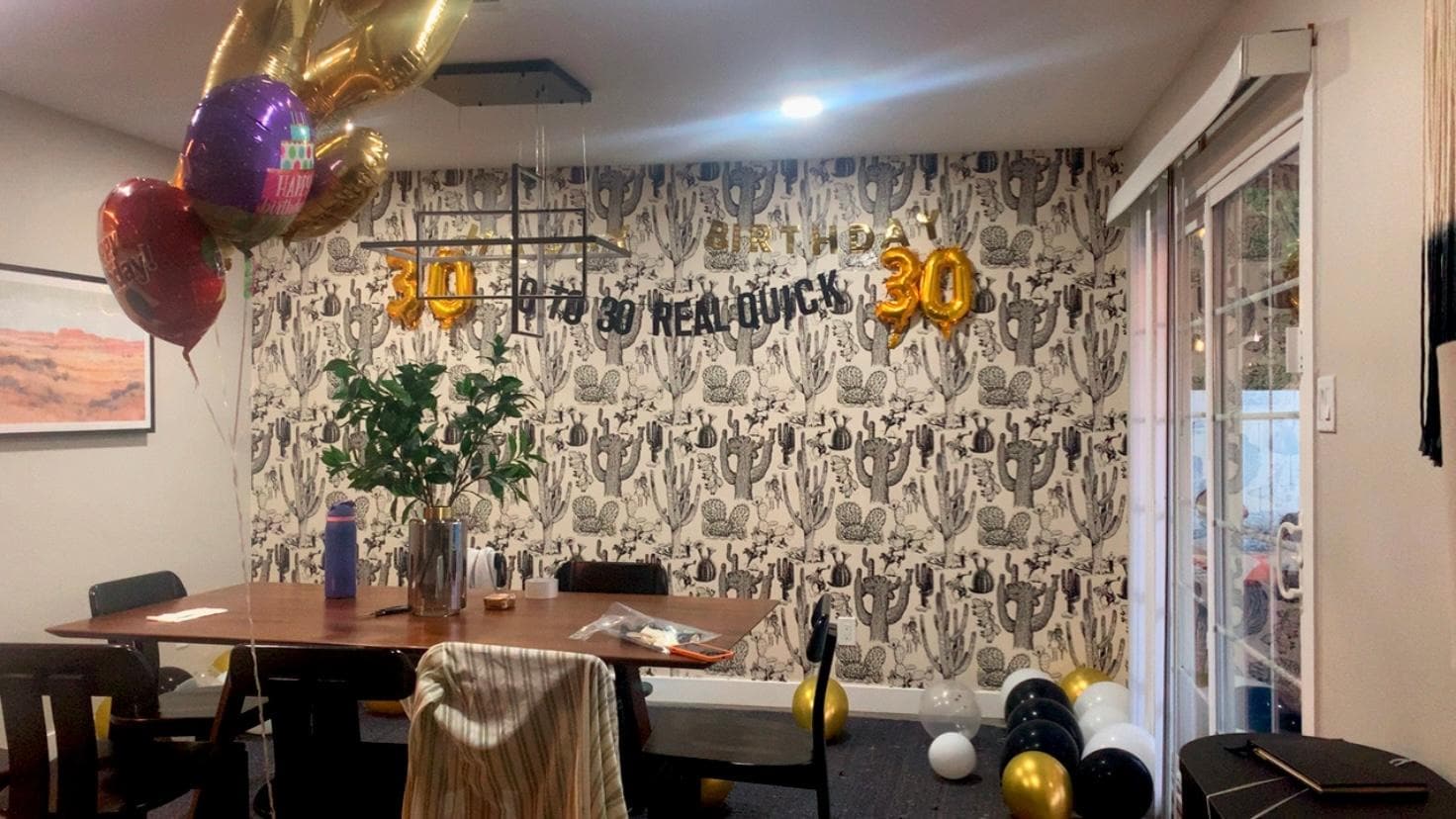 Inside, dining area slash phot shoot backdrop 😊