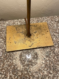 Rusty old lamp stand