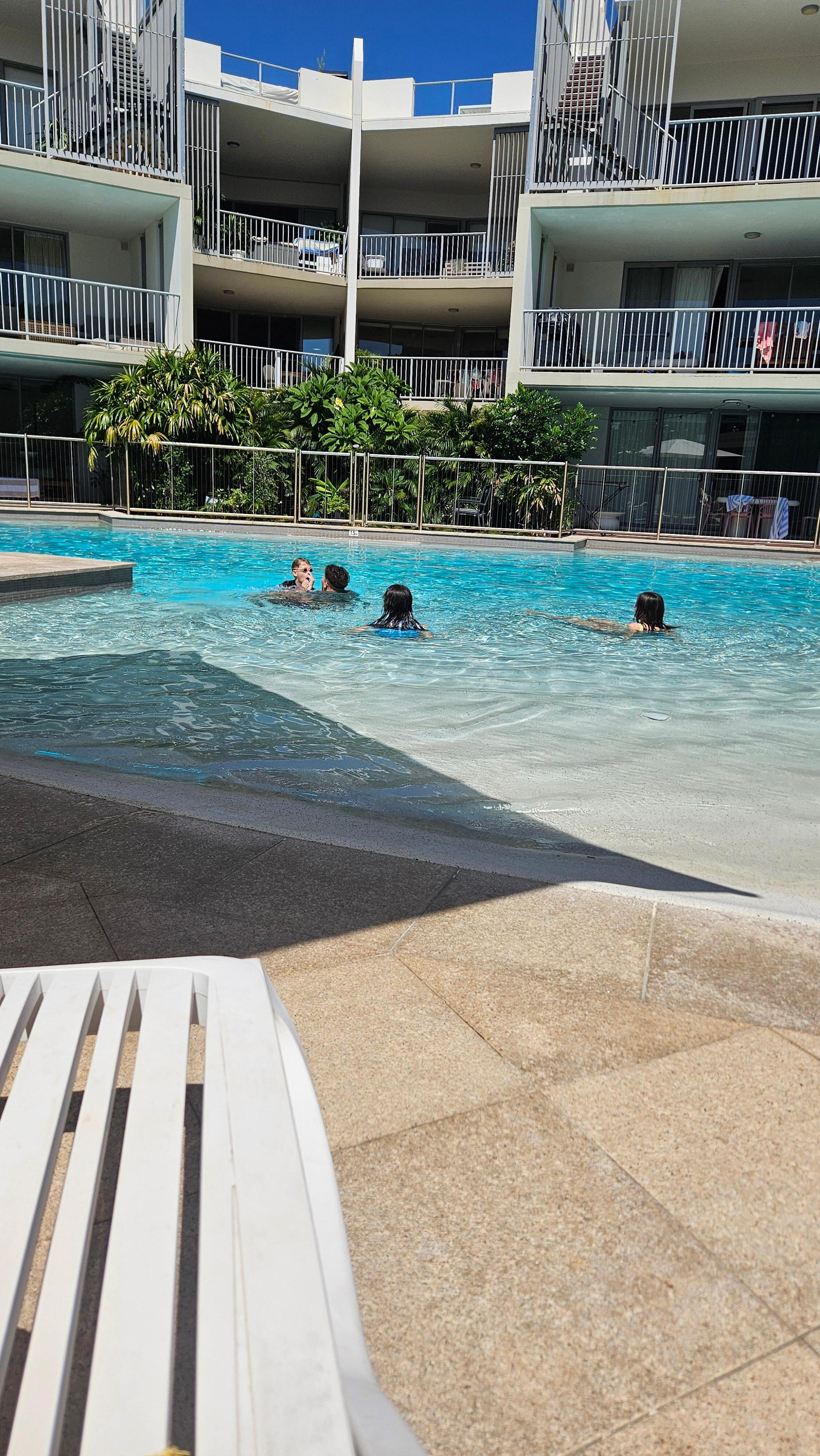 Chilling in the pool