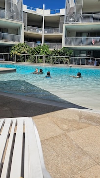 Chilling in the pool