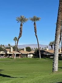 Looking across the golf course