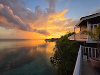 sunrise by the pool