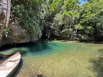 entry way to the caves which are explored via the canoes.